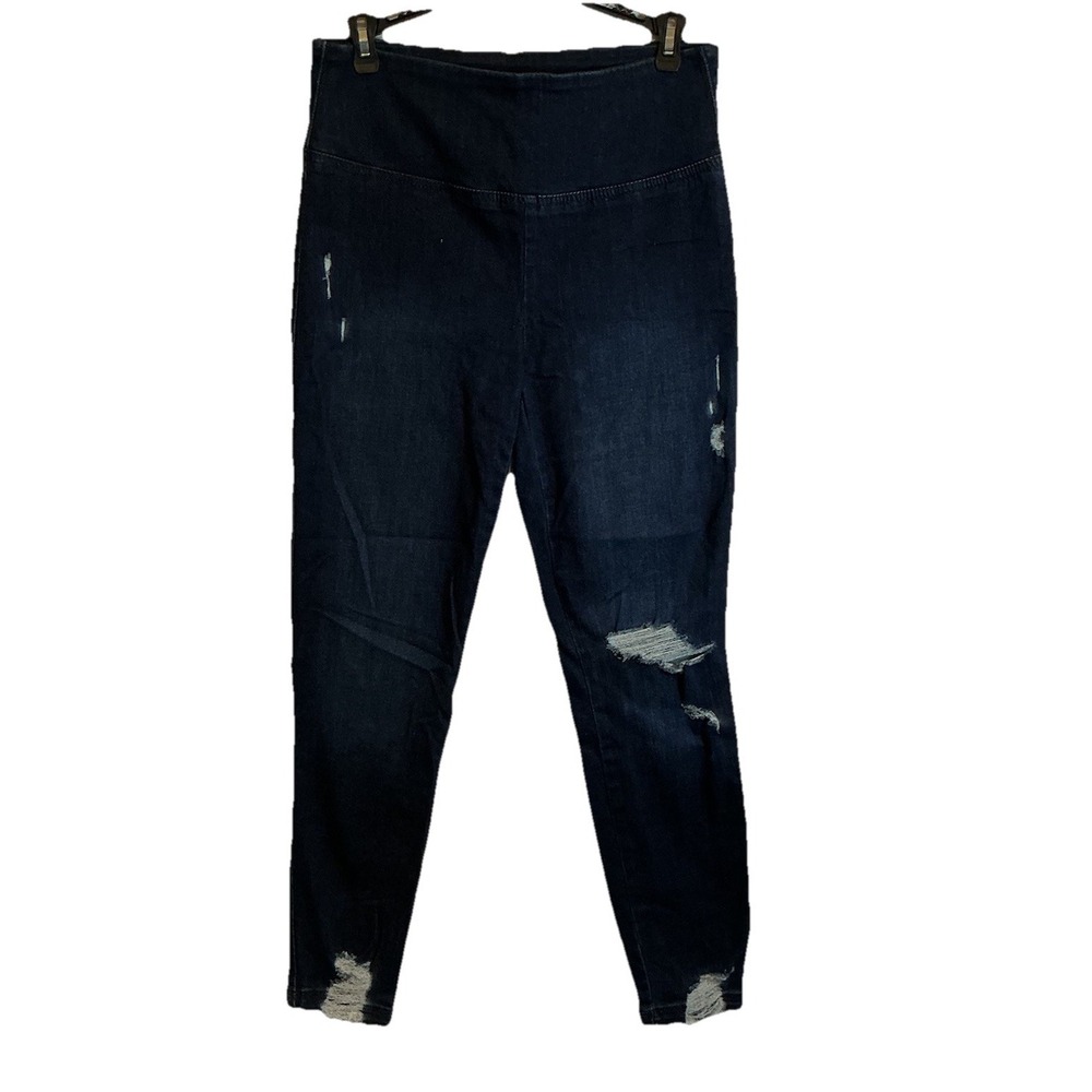 By Rewash Women's Size - 9/29 Blue High Rise Jegging Distressed Dark Wash Denim